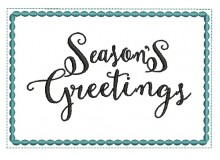 Stickdatei - ITH Postkarte Seasons Greetings